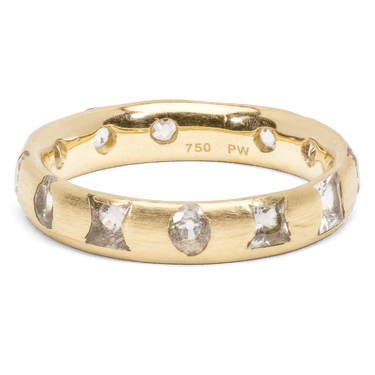 White Mix Cut Celeste Ring - Polly Wales Fine Jewelry,